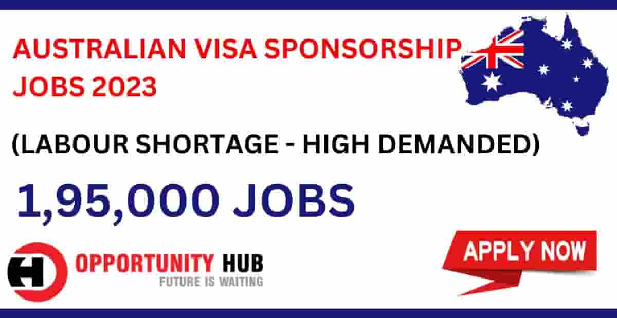 Apply For Australian Government Visa Sponsorship Jobs 2023 (All Fields)