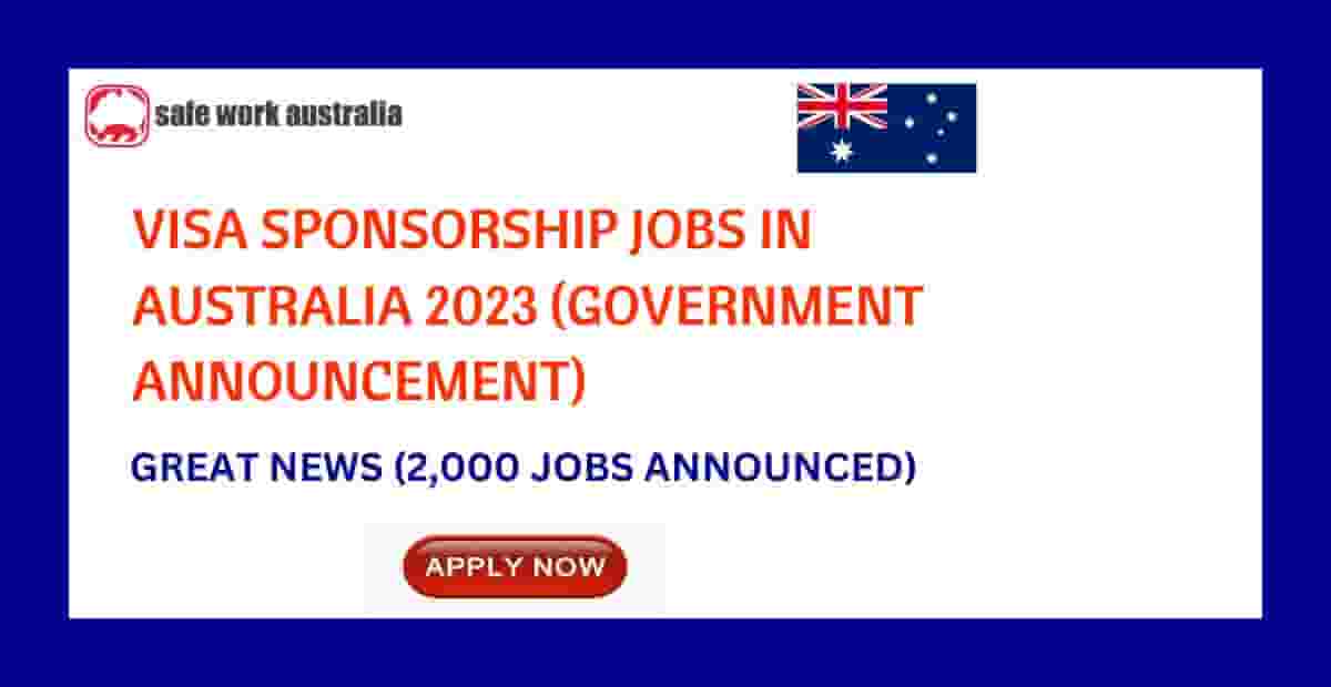 Easy To Get Jobs in Australia With Visa Sponsorship 2023